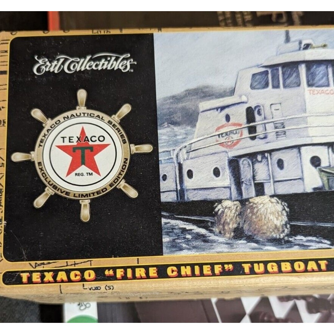 NEW TEXACO FIRE CHIEF TUG BOAT BANK 2000 EDITION DIECAST FIRST IN SERIES NEW