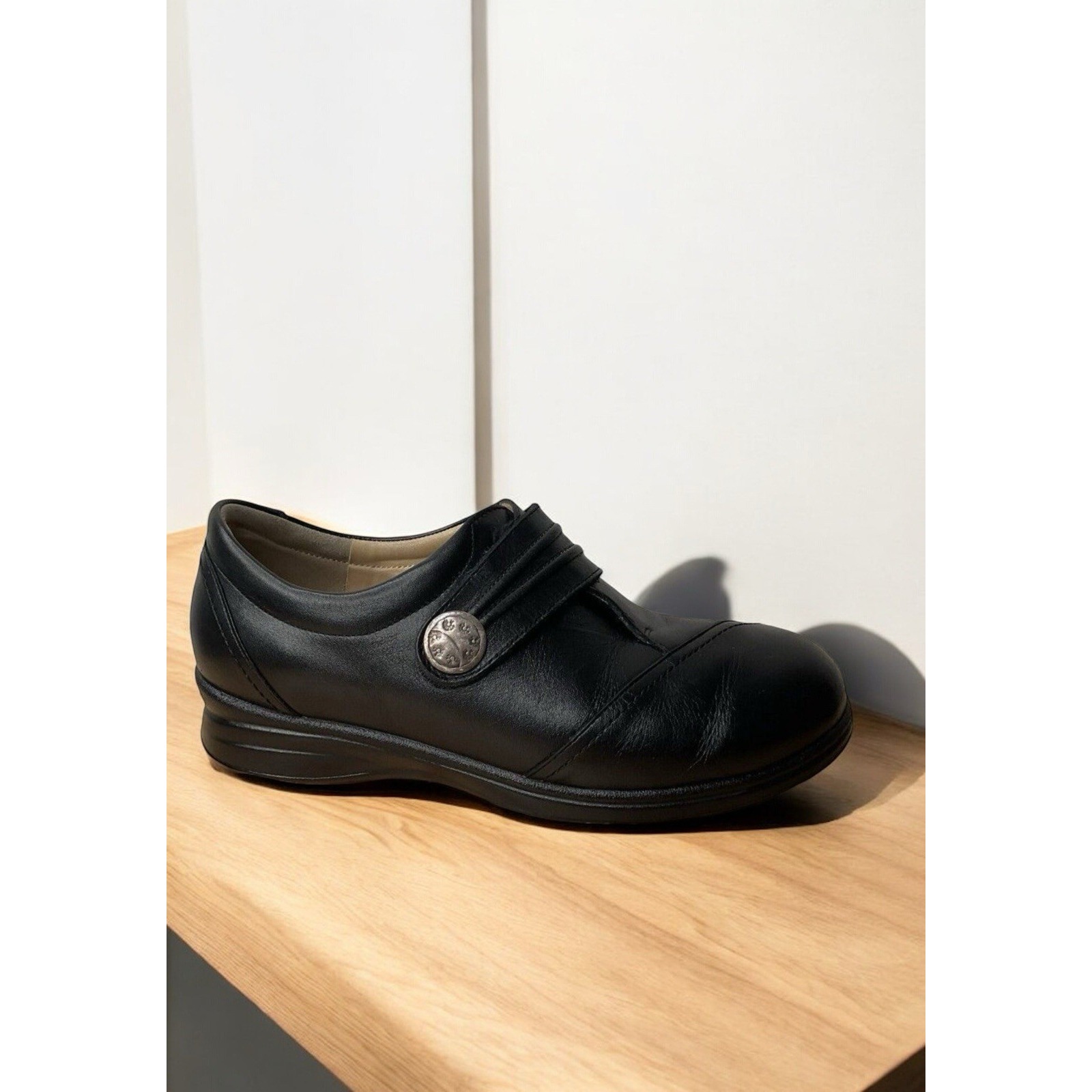 Finn Comfort shoes Galway womens black leather comfort casual US size 9,5