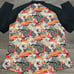 Bermuda Sands 1/4 Zip Golf Pullover Long Sleeve Orange Black Print Size Large