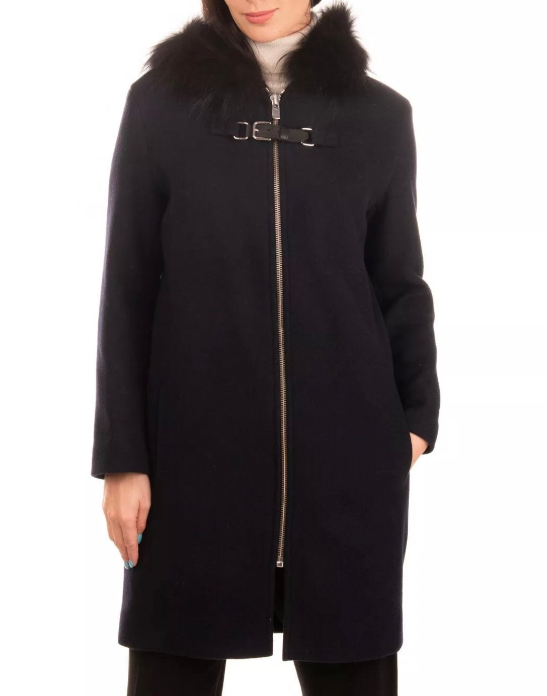 NWT 300 Maje Elegant Wool Blend Coat