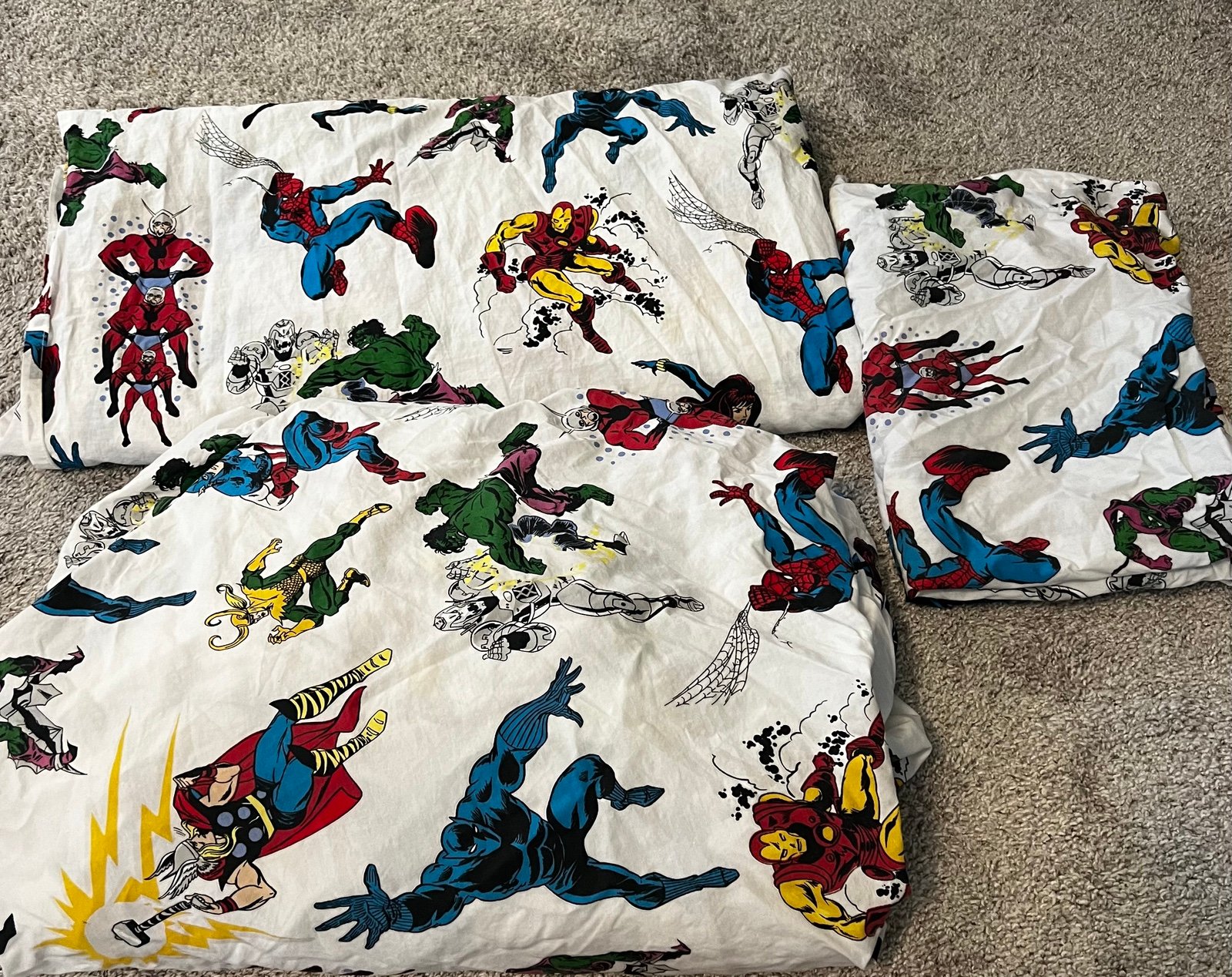 Pottery Barn Kids Marvel Heroes Sheet Set & Pillowcases