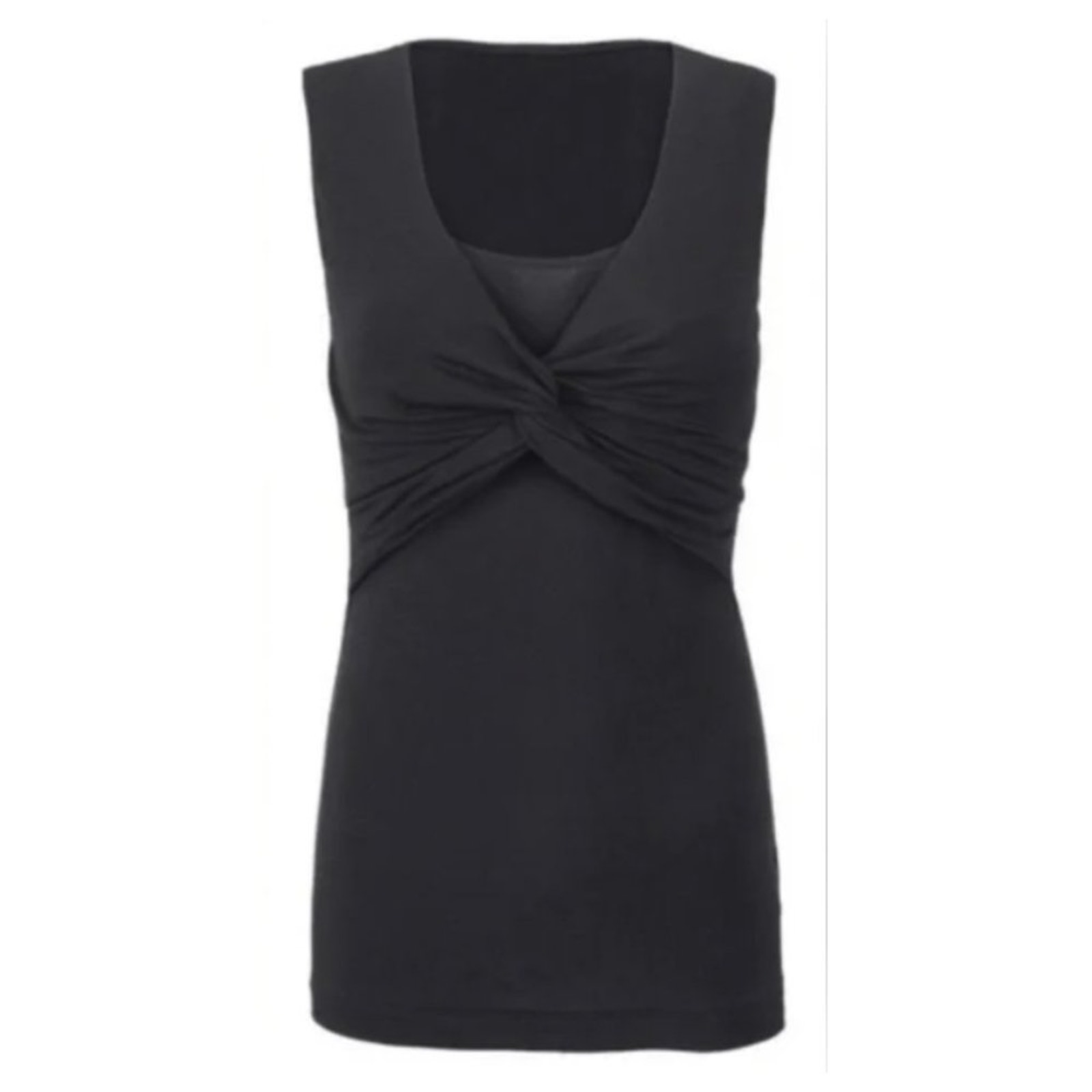 Cabi Women's Twisted Knot Chest Sleeveless Top Style No. 3633 Black Size M
