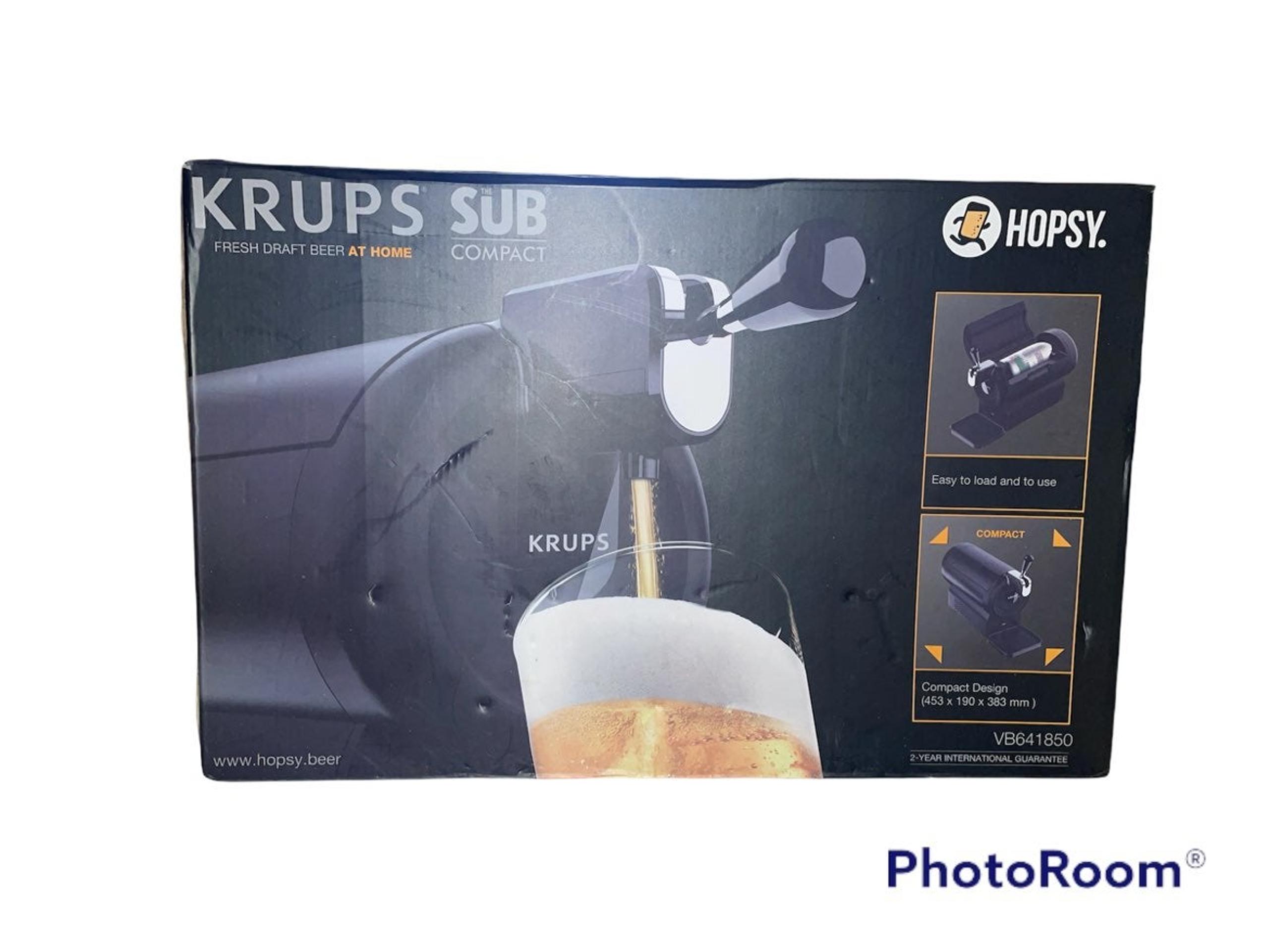 KRUPS Hopsy Sub Home Beer Keg Cooler Dispenser VB641850