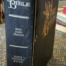 Holy Bible Family Reference Ed Vintage KJV Imitation Leather ED 1971 Red Letter