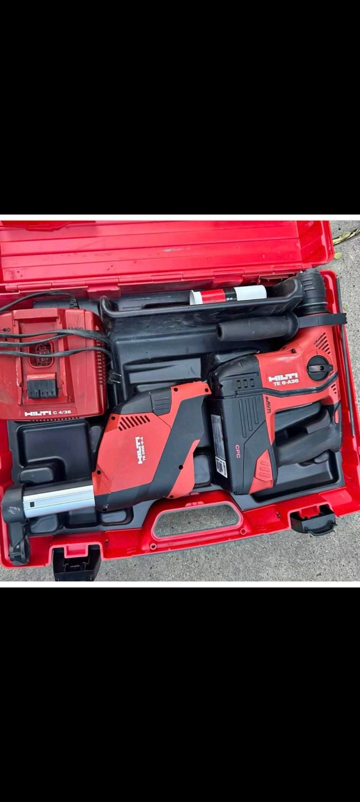 Hilti 3607728 TE 60-A36 Cordless Rotary Hammer | 36-Volt SDS-Max Combihammer Kit
