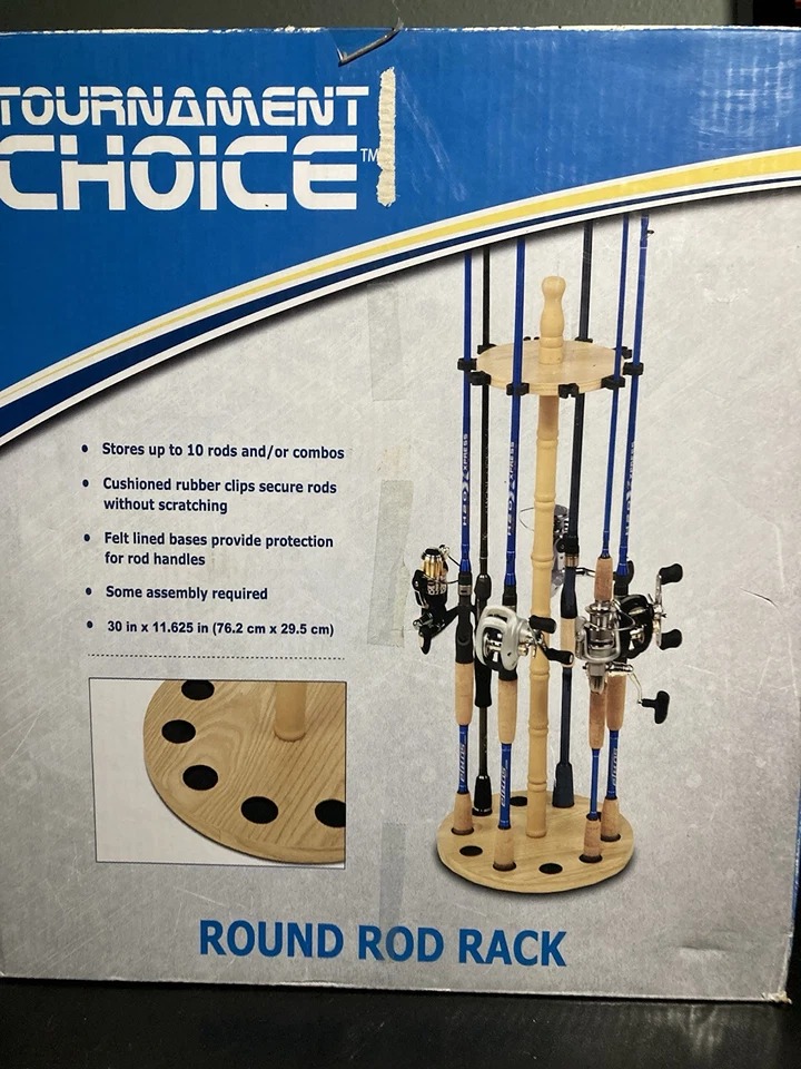 TOURNAMENT CHOICE 10-Round Rods &/or Combos Fishing Rack Holder~Open Box/NEW