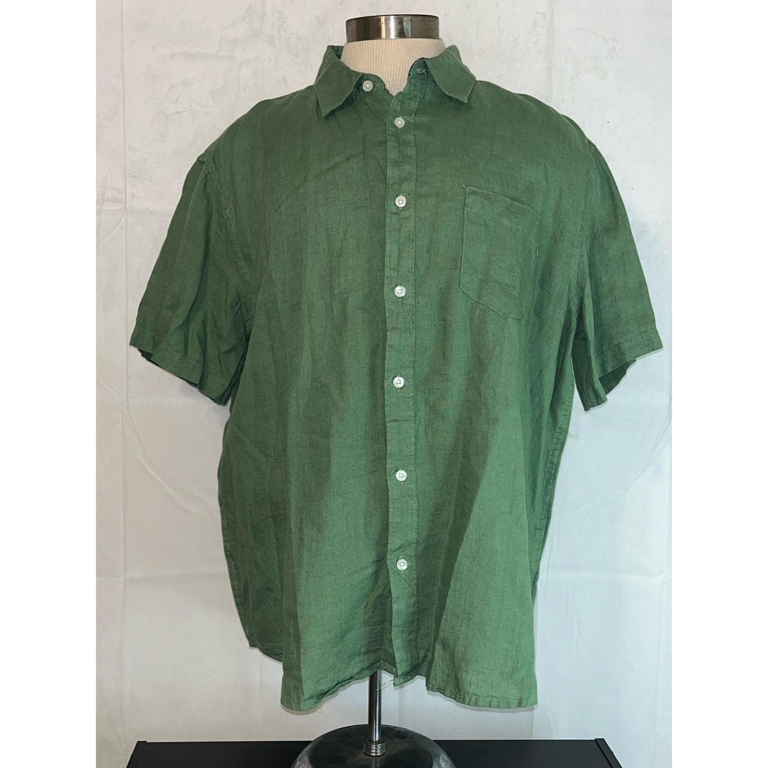 Panama Jack's 100% Linen Beach Shirt Short Sleeve Casual Button Down Mens Sz XXL