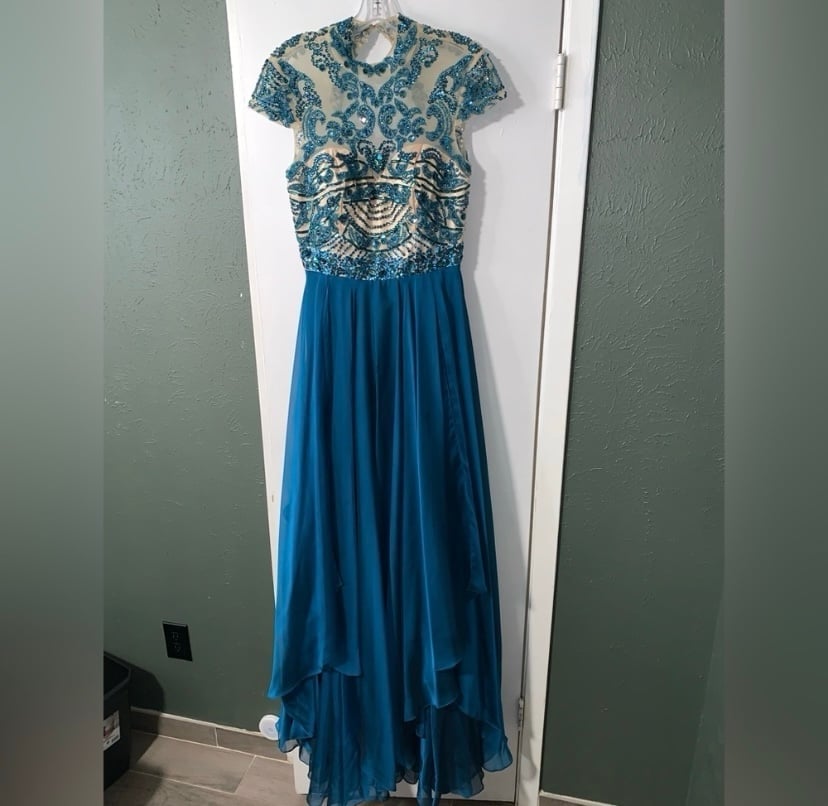 Sherri Hill Blue Long Gown