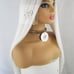 Celebrity White Dark Roots Lace Wig