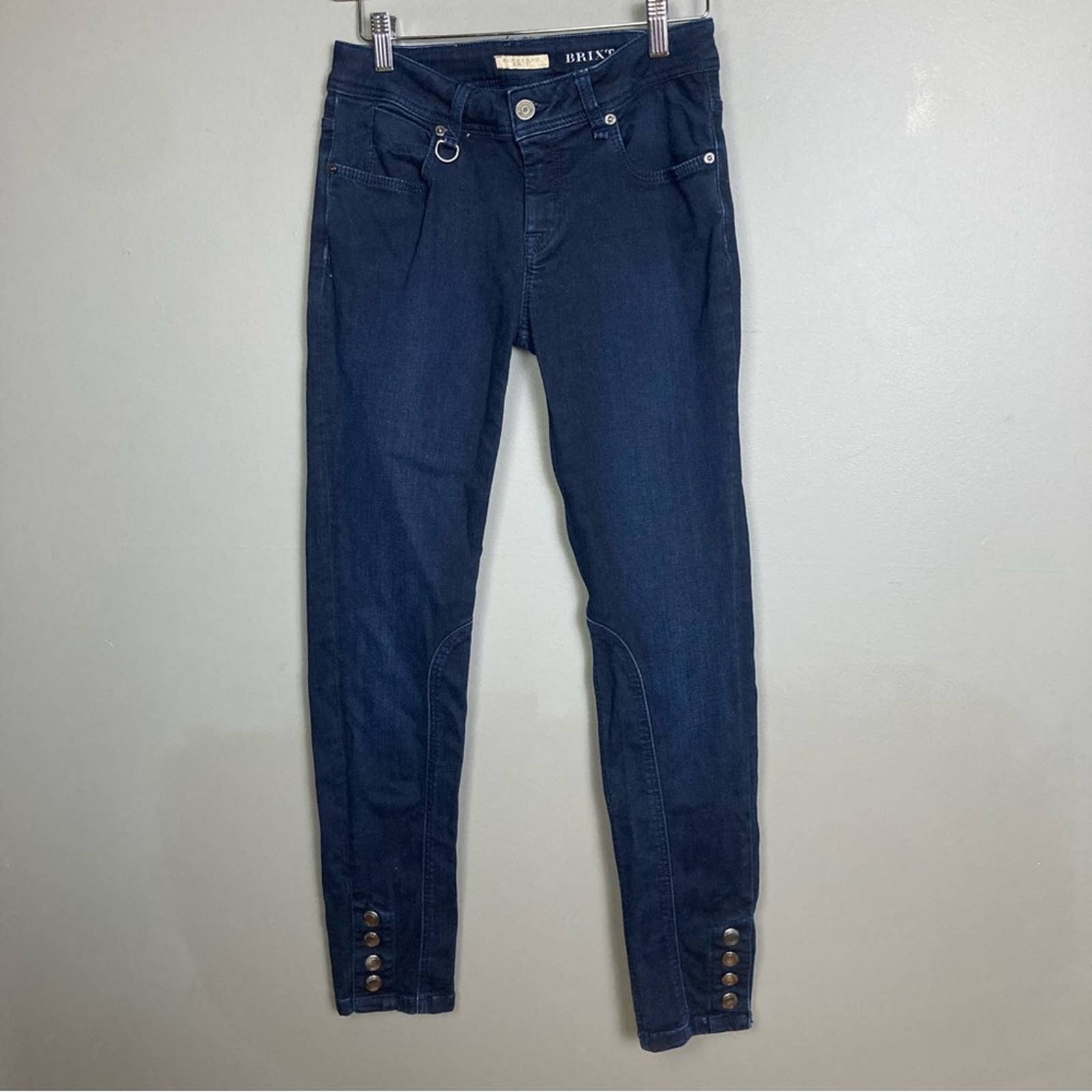 Burberry Brixton Jeans Equestrian Jodhpur dark blue women's slim ankle size 28