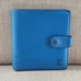Louis Vuitton Wallet Card Holder Blue Leather Bifold Purse Made in Spain Authen