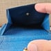 Louis Vuitton Wallet Card Holder Blue Leather Bifold Purse Made in Spain Authen