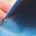 Louis Vuitton Wallet Card Holder Blue Leather Bifold Purse Made in Spain Authen