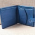 Louis Vuitton Wallet Card Holder Blue Leather Bifold Purse Made in Spain Authen