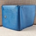 Louis Vuitton Wallet Card Holder Blue Leather Bifold Purse Made in Spain Authen