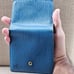 Louis Vuitton Wallet Card Holder Blue Leather Bifold Purse Made in Spain Authen