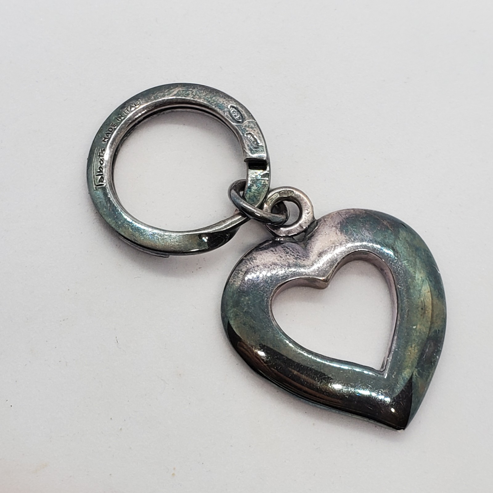 Vintage Sterling Silver Talbots Heart Keychain