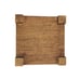 Vintage Boho Square Carved Wood Decorative Tile 5.5 Unisex Keepsake Trinket Box