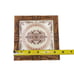 Vintage Boho Square Carved Wood Decorative Tile 5.5 Unisex Keepsake Trinket Box