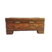 Vintage Boho Square Carved Wood Decorative Tile 5.5 Unisex Keepsake Trinket Box