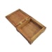 Vintage Boho Square Carved Wood Decorative Tile 5.5 Unisex Keepsake Trinket Box