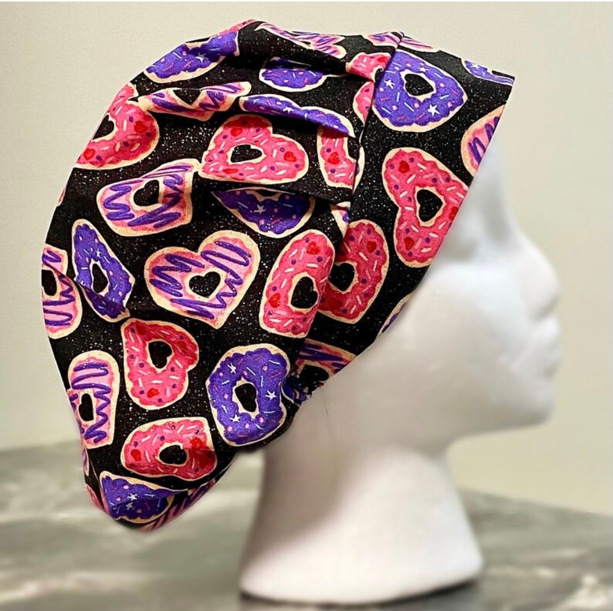 Valentine’s Day Scrub Hats - Bouffant Style Valentine Donuts Valentine’s Day Scrub Hats - Bouffant Style Valentine Donuts
