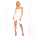 Susana Monaco Strapless Side Pleat Dress White Sugar XS NWT