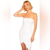 Susana Monaco Strapless Side Pleat Dress White Sugar XS NWT