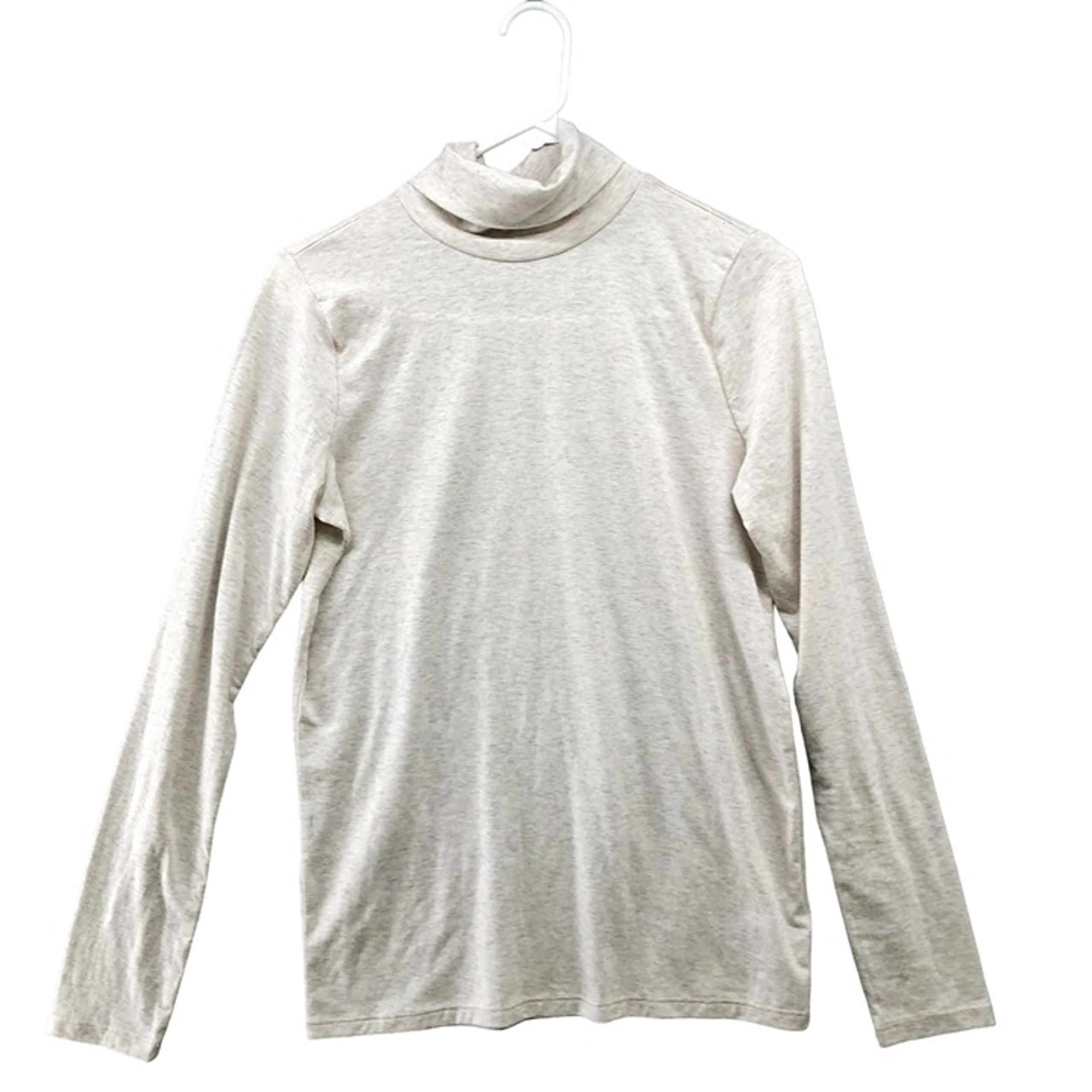 Gap Turtleneck T Shirt Womens S Beige Oatmeal Heather Lightweight Cotton
