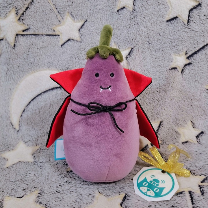 NWT Jellycat Vivacious Eggplant Vampire Halloween Vegetable Plush Soft Toy Gift
