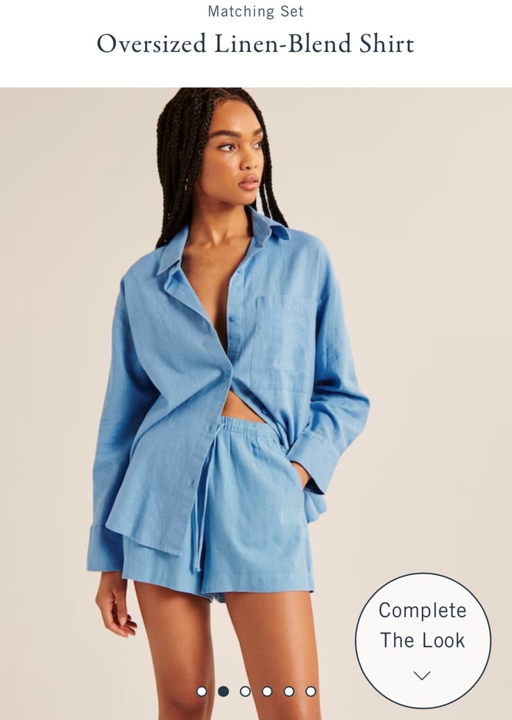 NWT Abercrombie and Fitch Oversized Linen-Blend Shirt