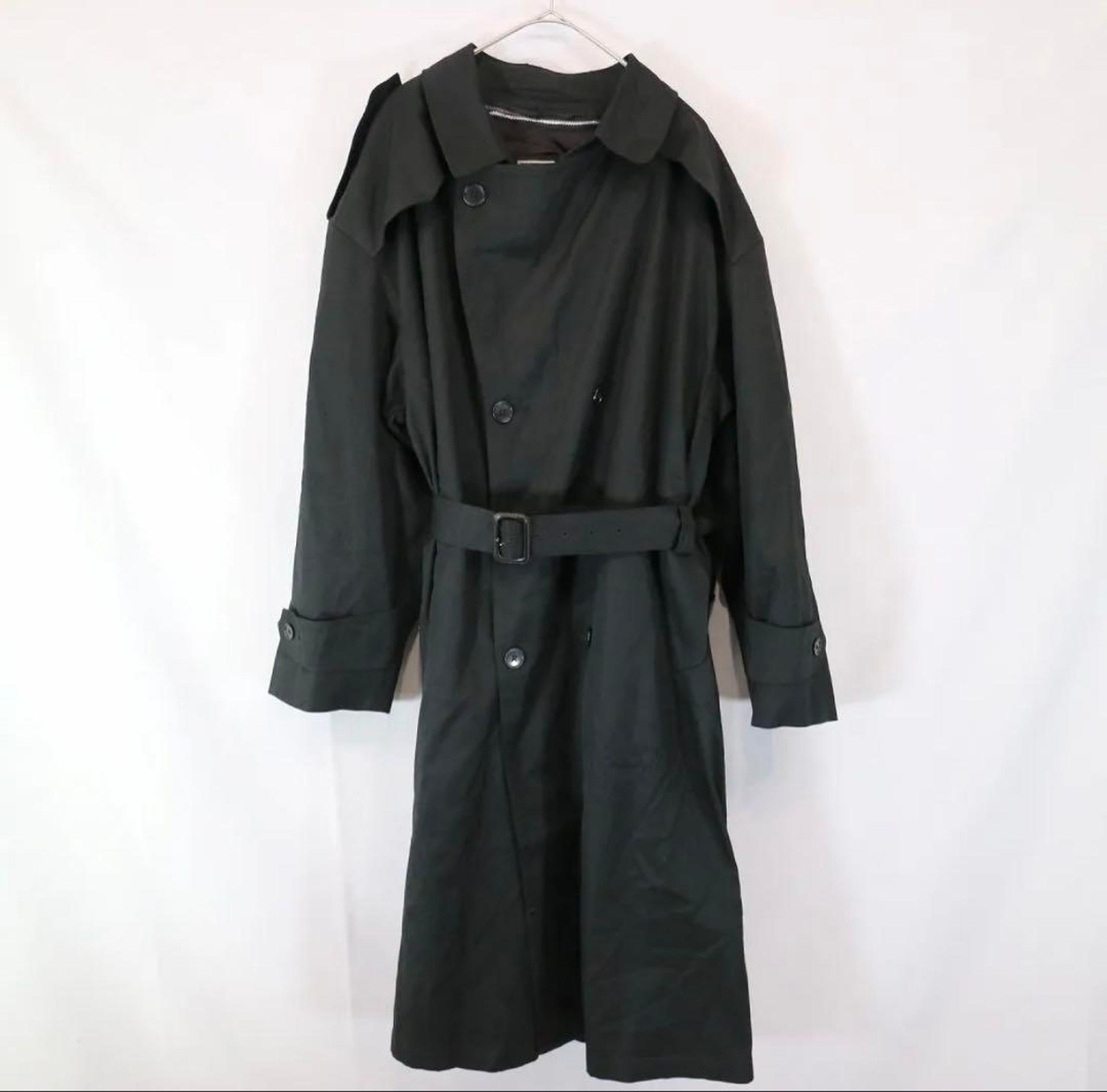 80s Christian Dior Trench Coat Black (Men's 44)