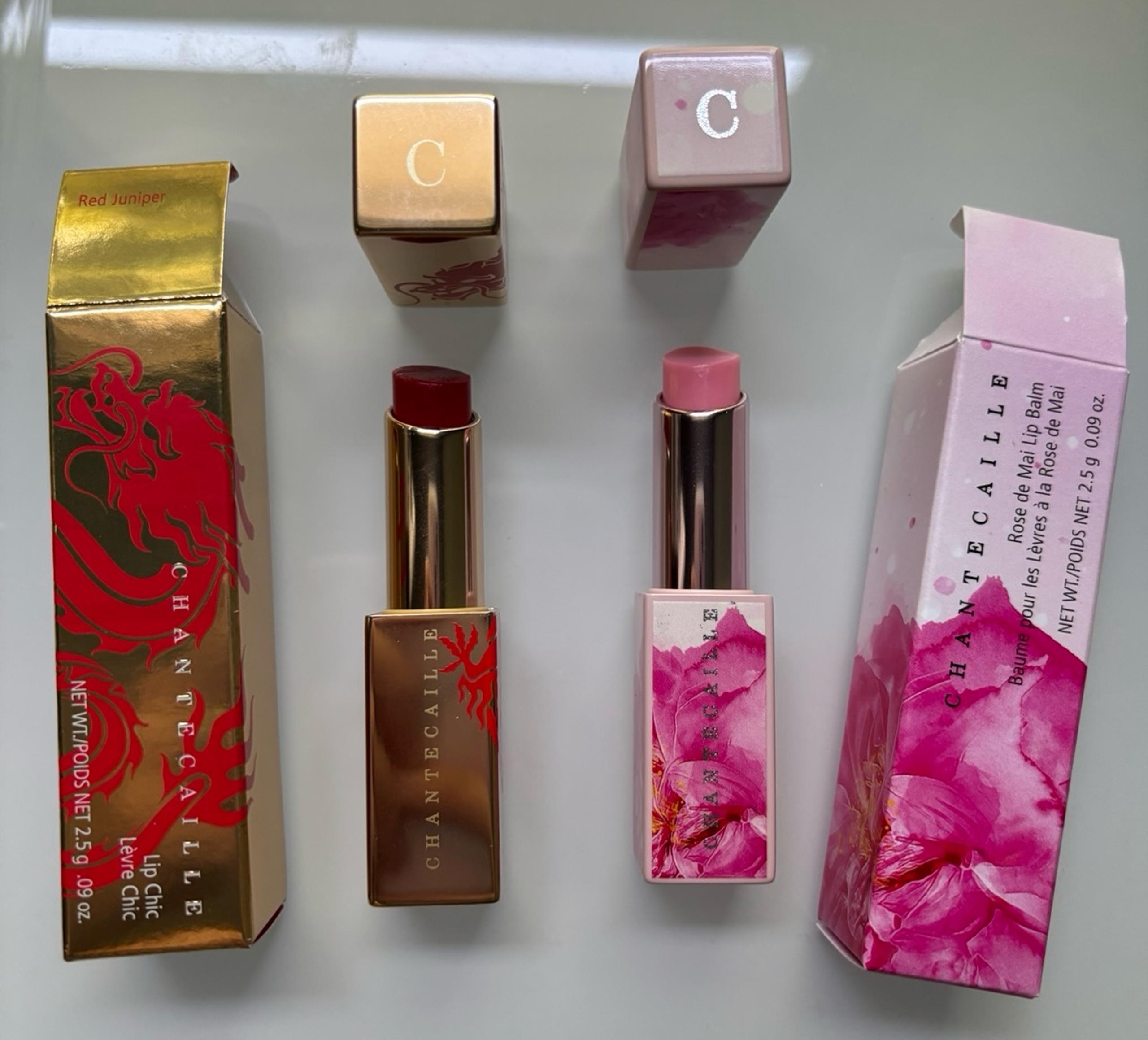Chantecaille Lipstick Bundle (Red Juniper Lip Chic/Rose de Mai Lip Balm)