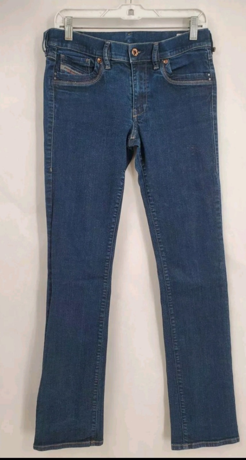 Diesel Women's Blue Ronhoir 0881K Stretch Pockets Bootcut Jeans Size W30 L32