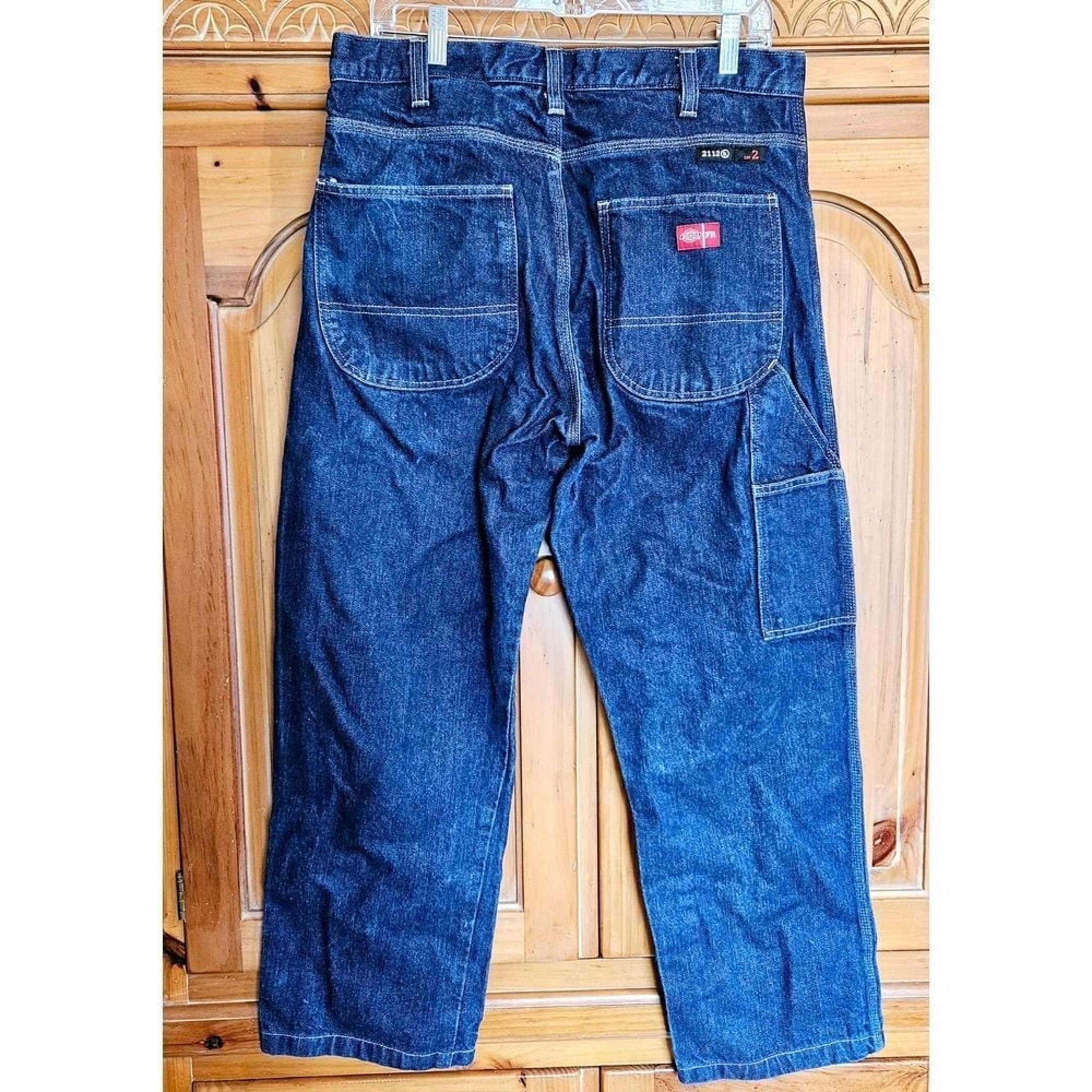 Dickies FR Flame Resistant Carpenter Work Jeans Denim Safety Workwear 34x30