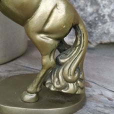 BRASS UNICORN STATUE WHIMSICAL FAIRYTALE