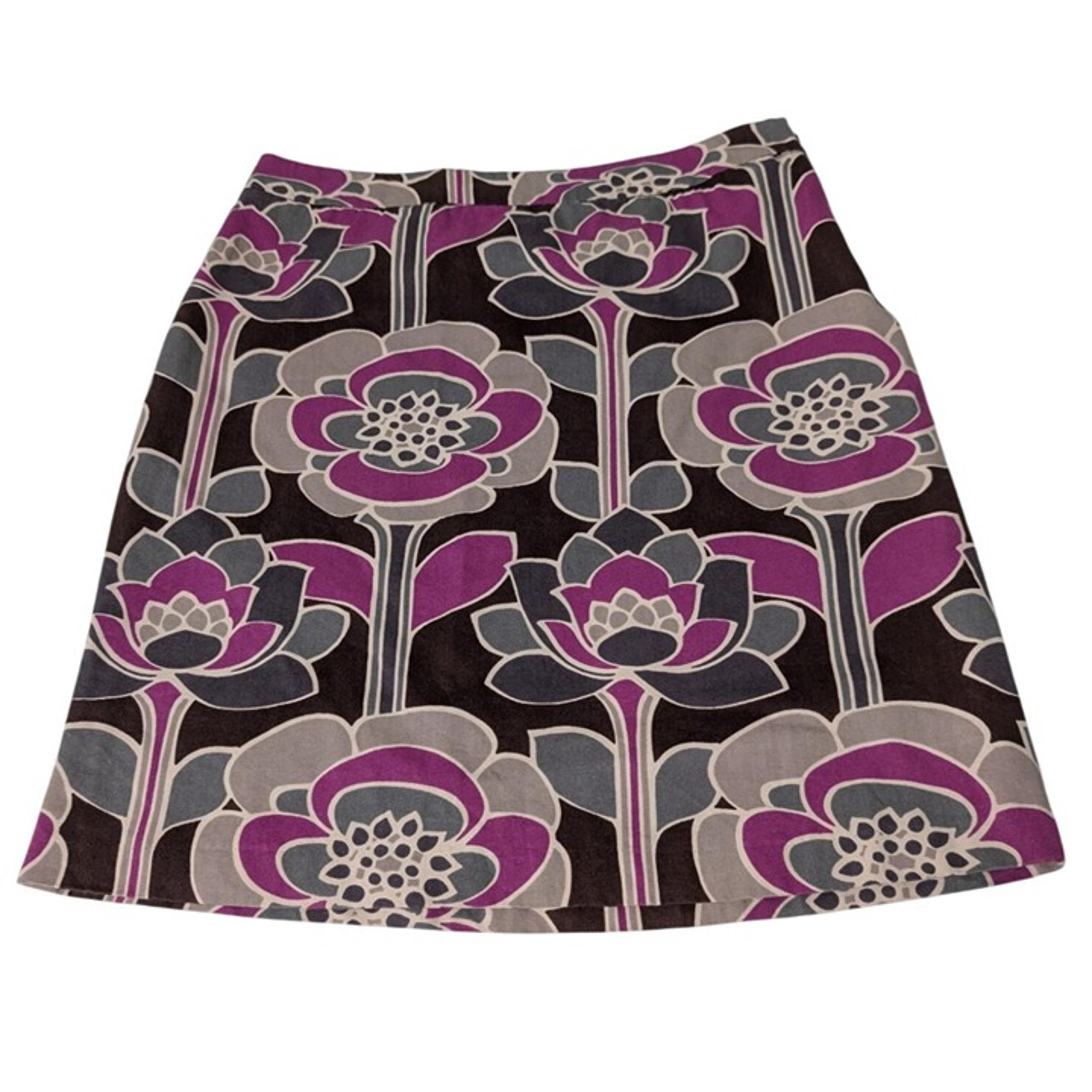 Boden Floral Skirt Womens Size 10 UK 14 Purple Retro Lined A Line Knee Length