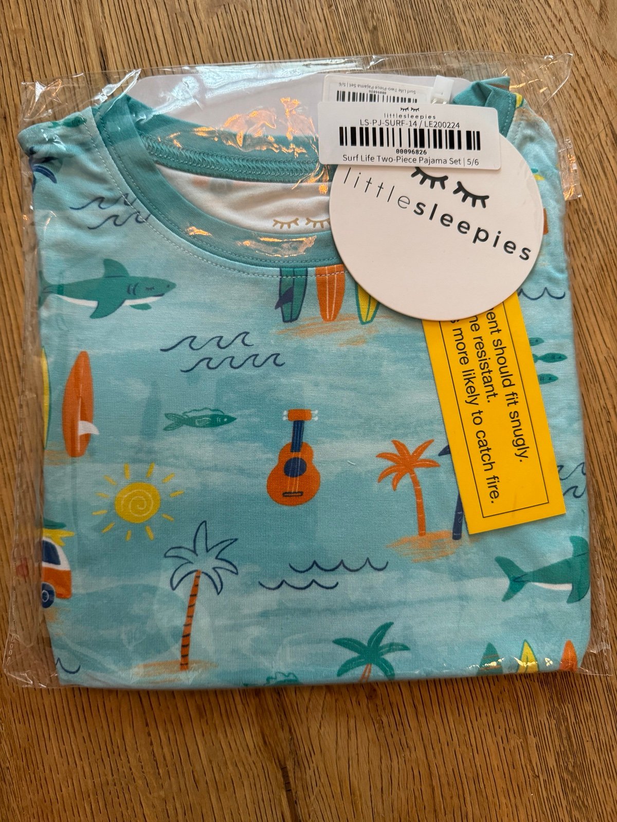 Little Sleepies surf life two piece pajamas 5/6