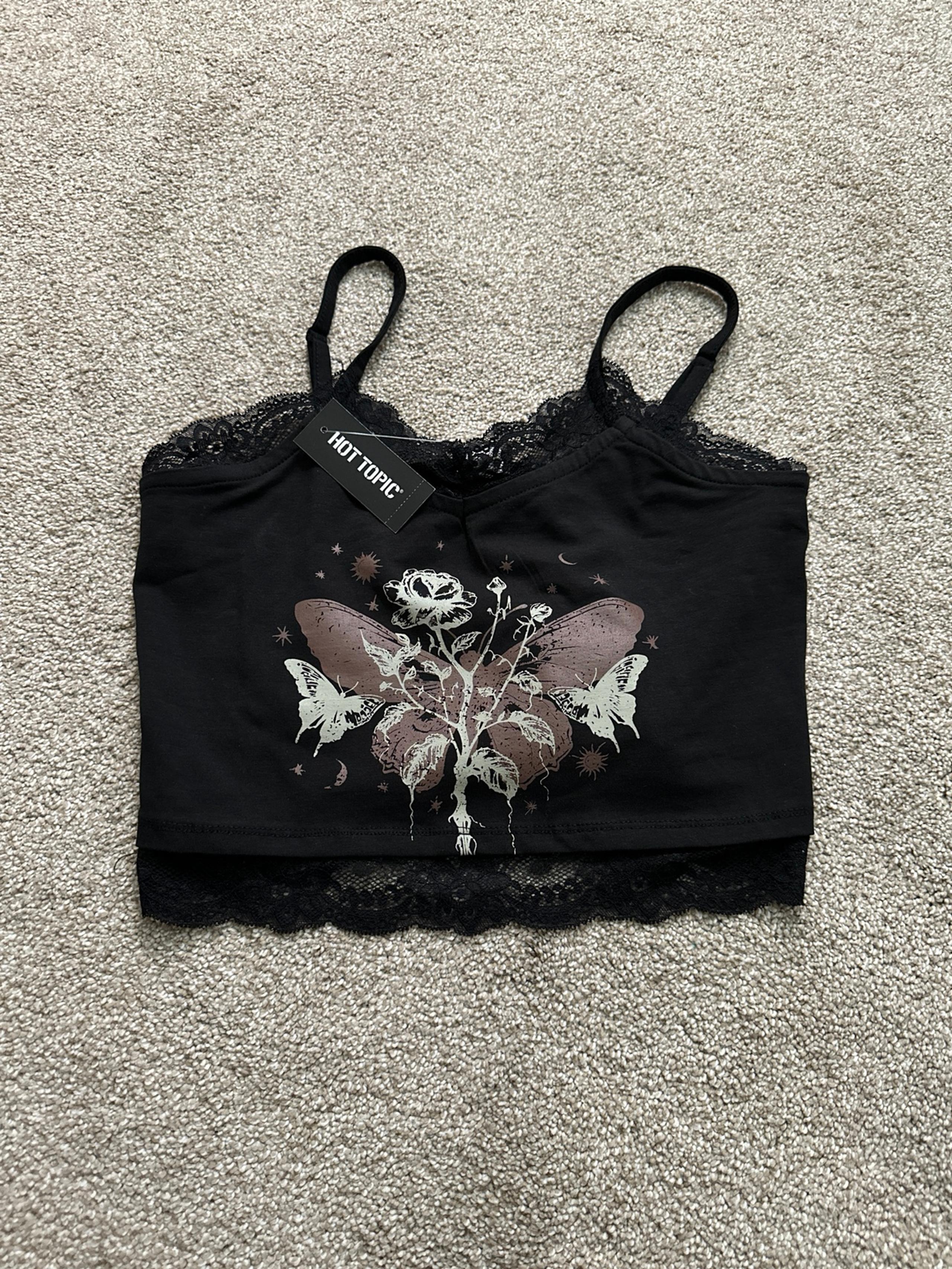 Hot topic butterfly crop top