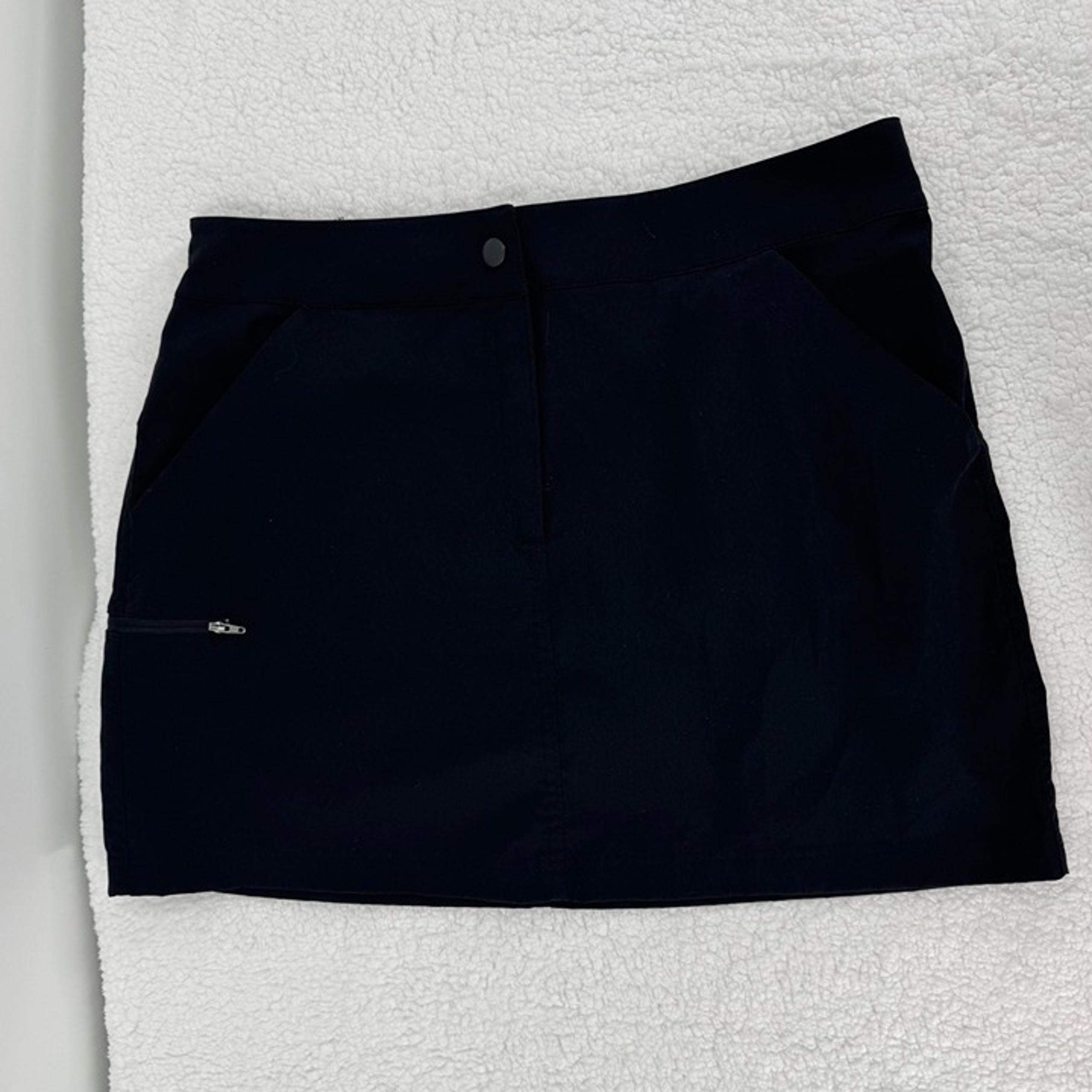 32 Degrees Cool Black Front Pockets Side Zipper Pocket Mini Skirt Womens Large