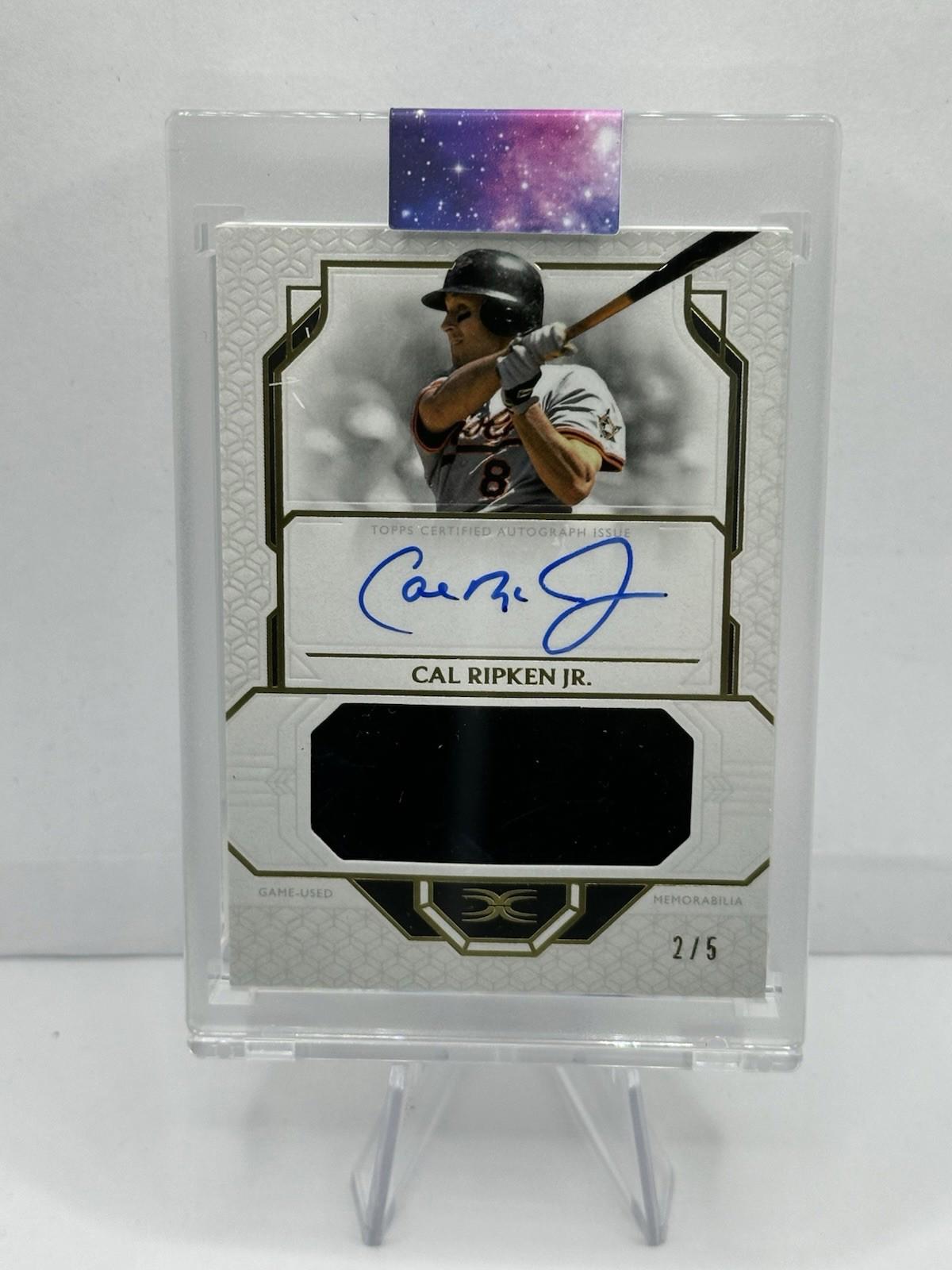 Cal Ripken Jr. 2024 Topps Definitive Collection Game Used Relic Auto #'d 3/5