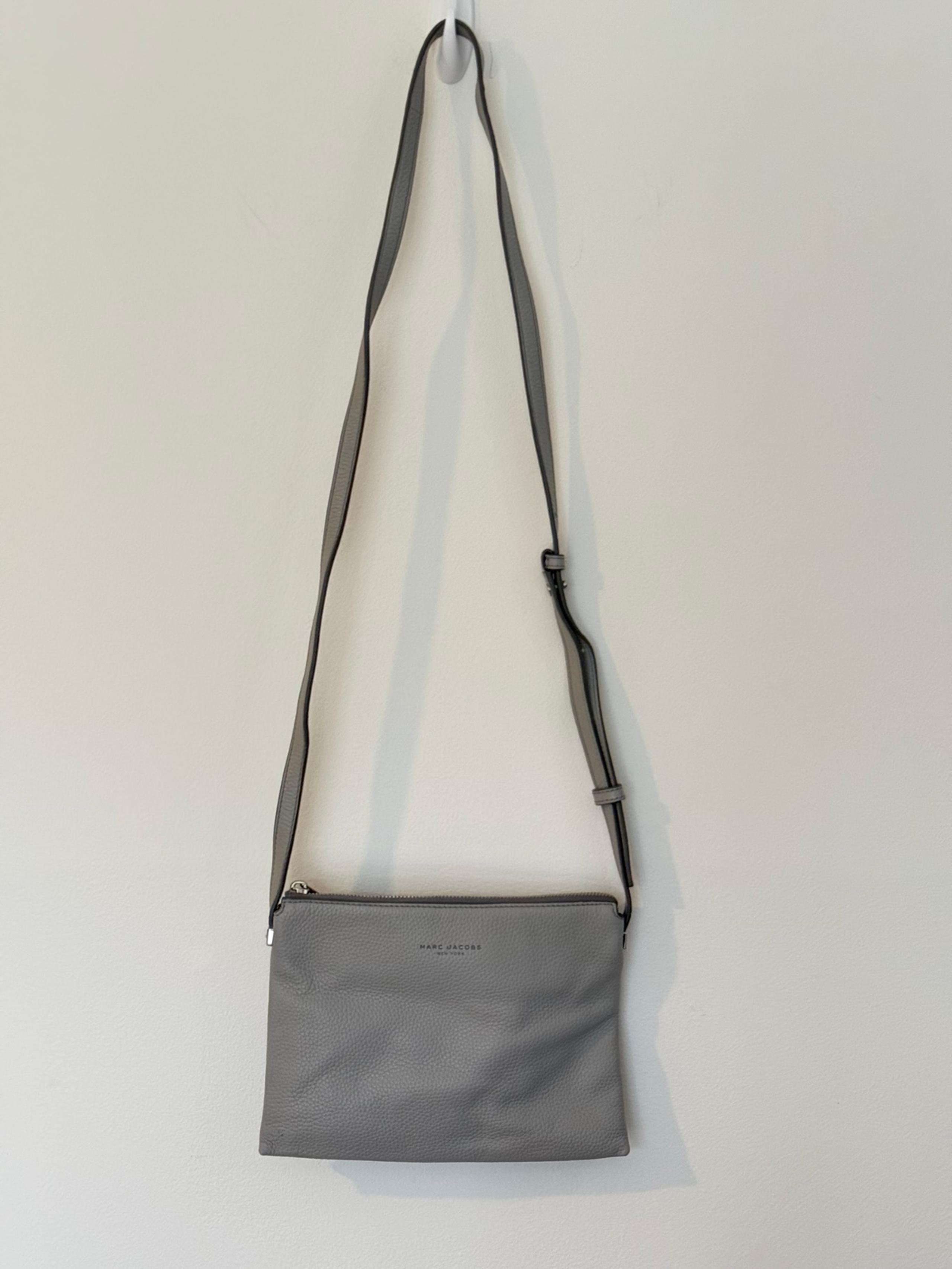 Marc Jacobs Womens Gray Leather Crossbody Bag Sling