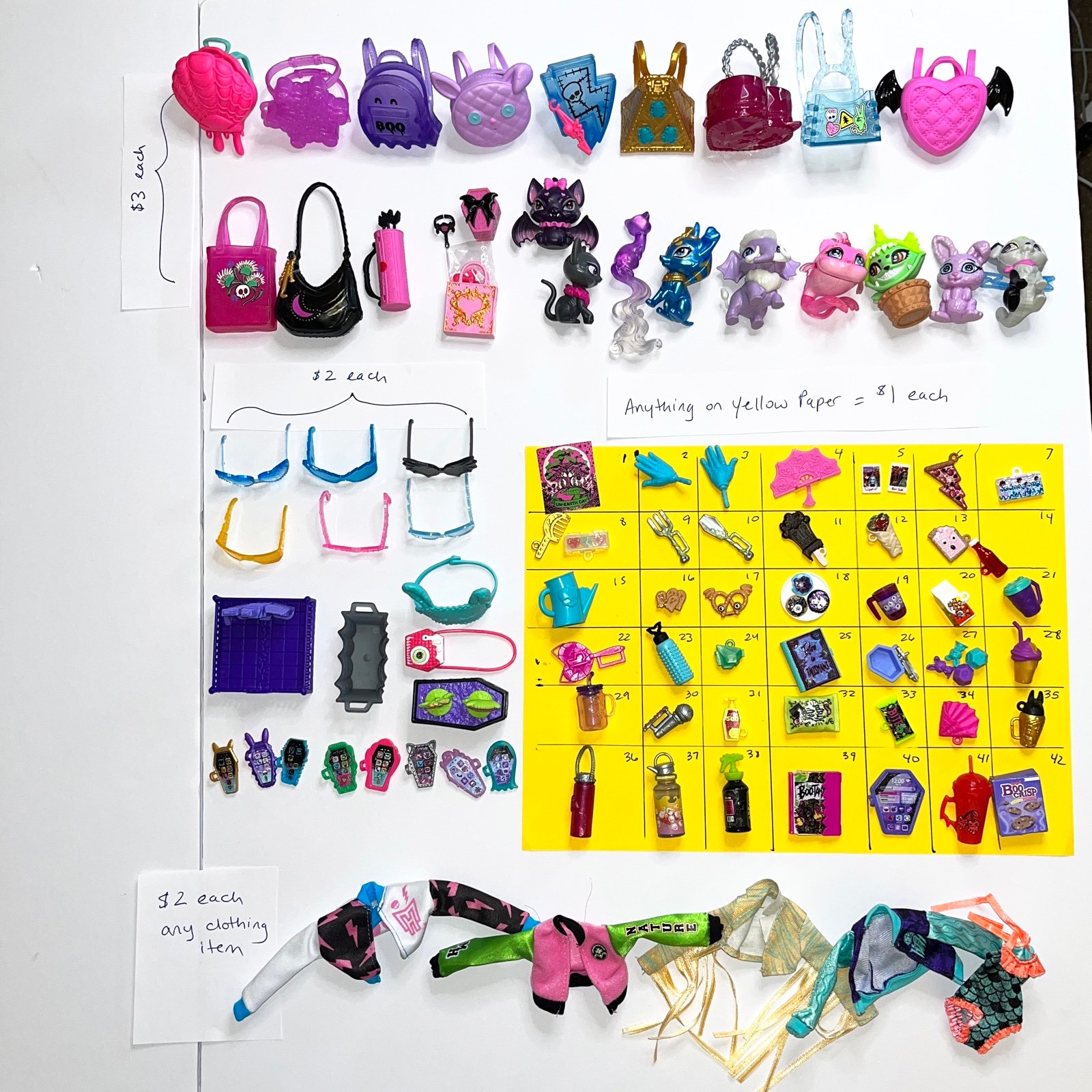 G3 Monster High: $1, $2, and $3 each or as a lot