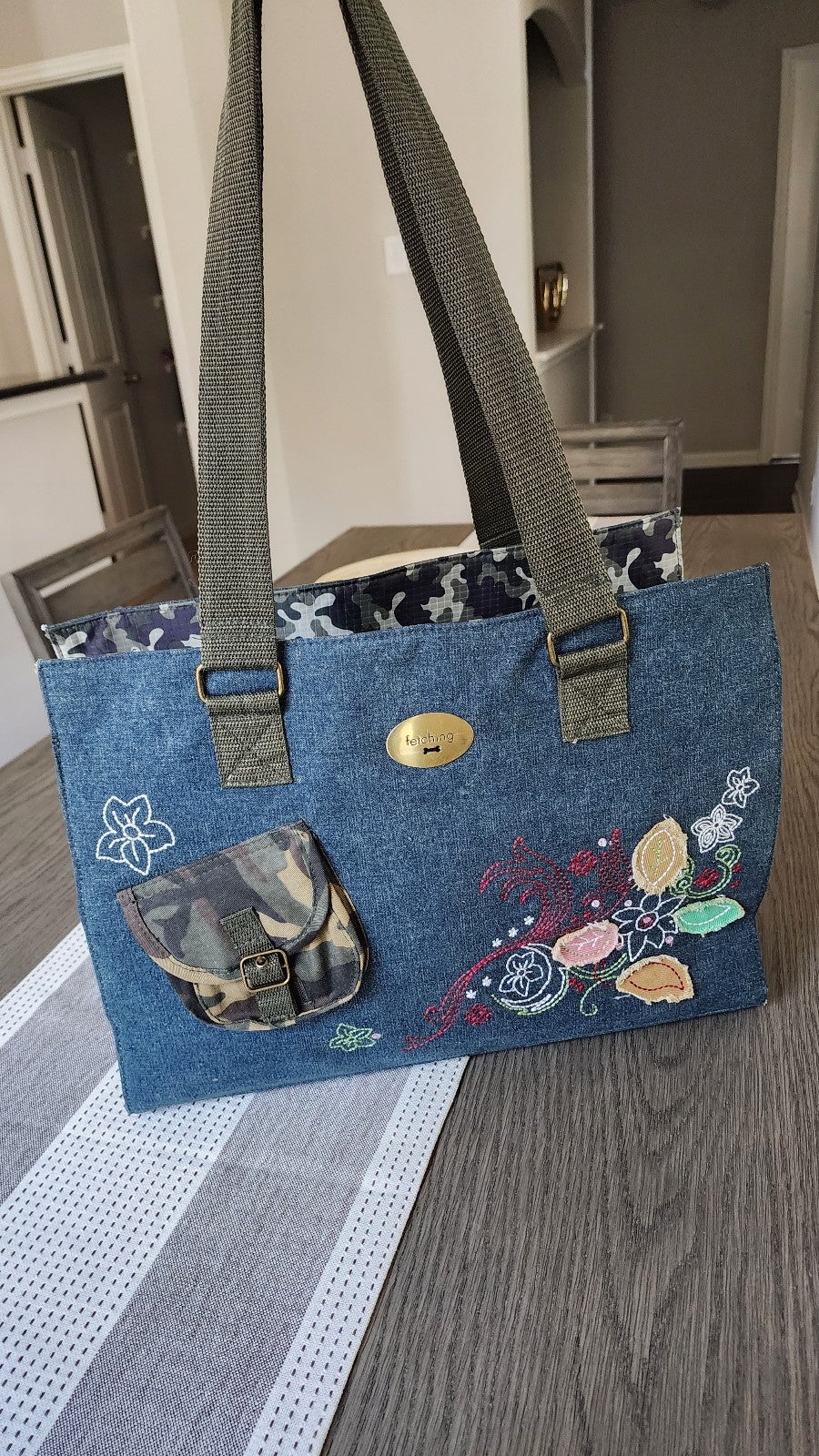FETCHING' Brand Small blue Dog Carrier.