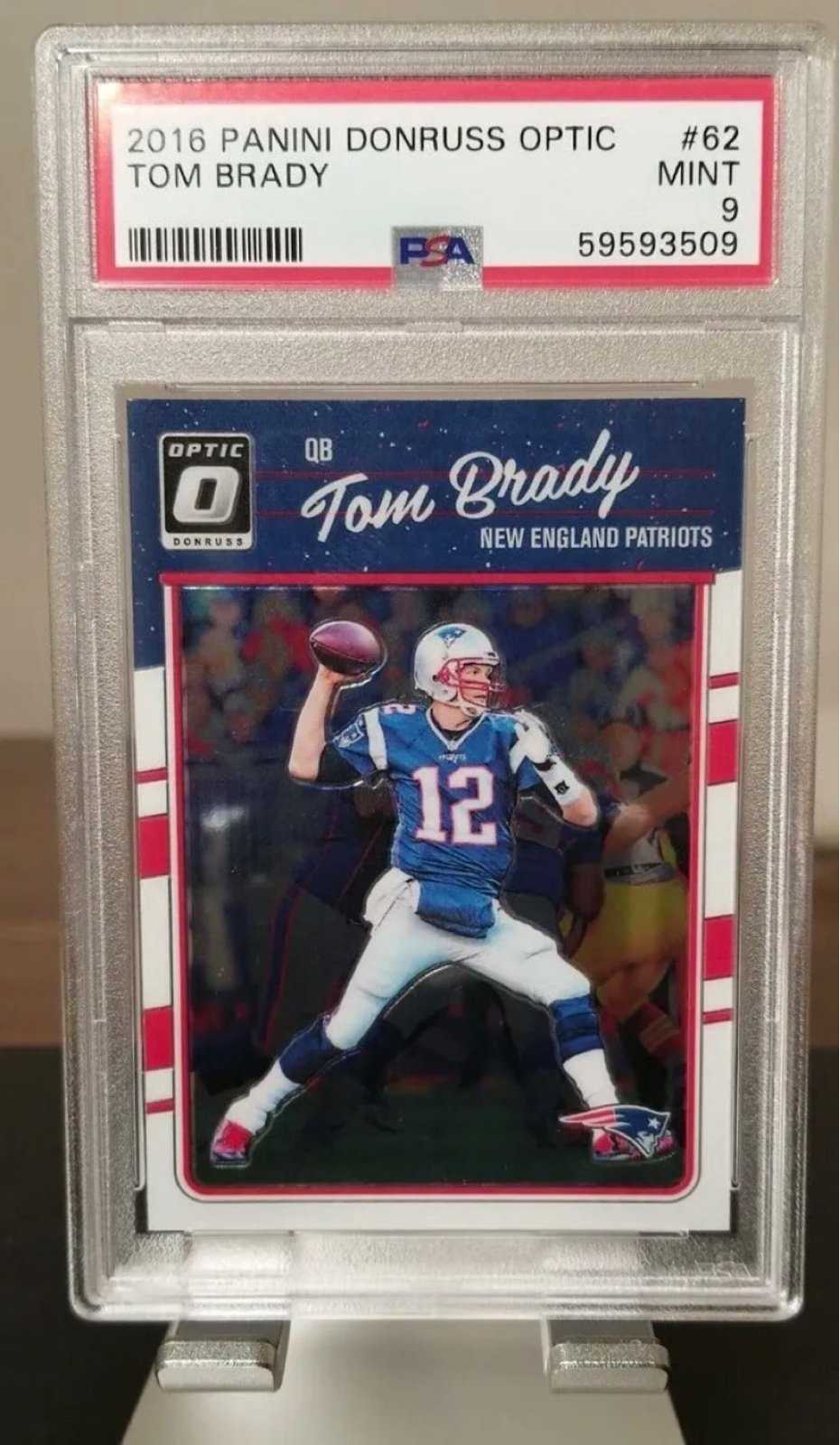 Tom Brady 2016 Donruss Optic PSA 9