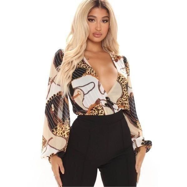 Fashion Nova no stopping me chiffon bodysuit