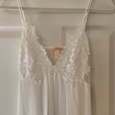 Vintage Flora Nikrooz Bridal White Ivory Lace Lingerie Dress