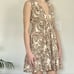 House of Harlow 1960 Linen Open Back Halter Dress Women Small