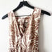 House of Harlow 1960 Linen Open Back Halter Dress Women Small