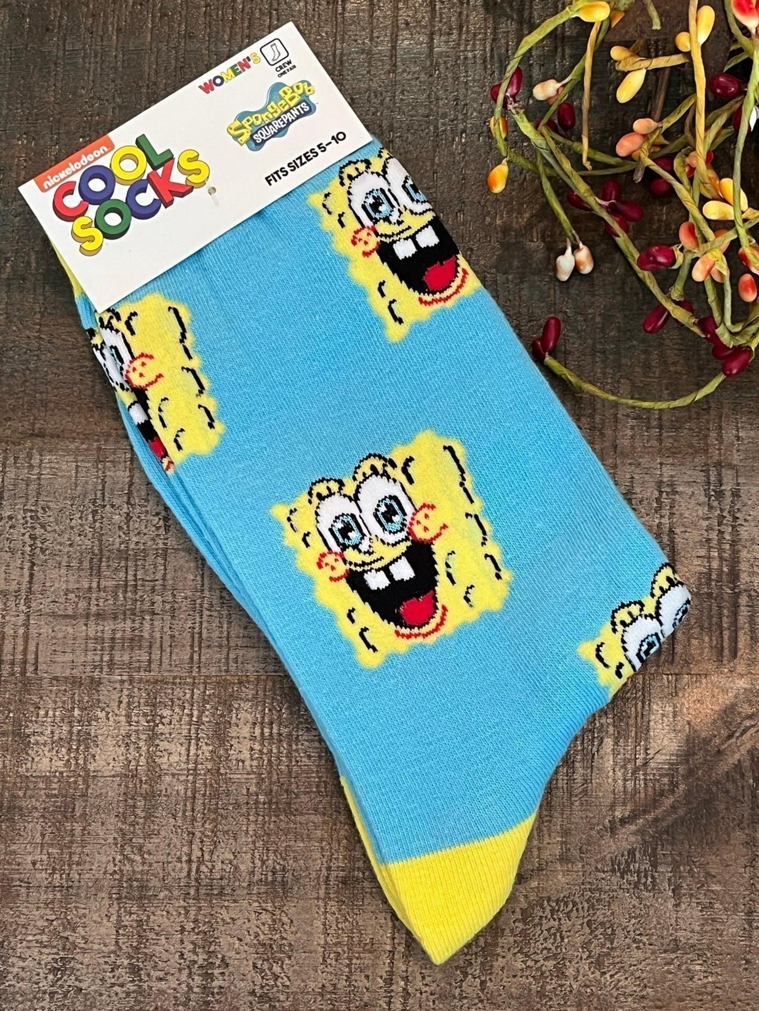 NEW Women’s SPONGEBOB SQUAREPANTS Nickelodeon COOL SOCKS Crew Socks